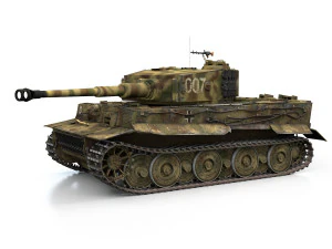 panzer vi - tiger - 007 - late production 3D Model