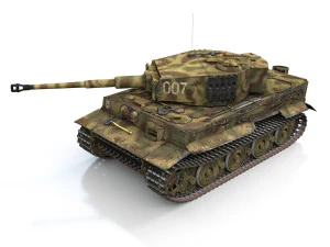 panzer vi - tiger - 007 - late production 3D Model