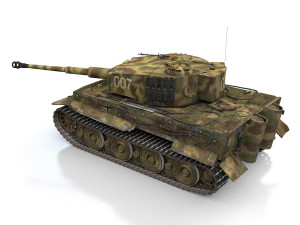 panzer vi - tiger - 007 - late production 3D मॉडल