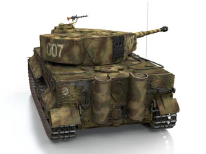 panzer vi - tiger - 007 - late production 3D Model