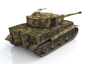 panzer vi - tiger - 007 - late production 3D मॉडल