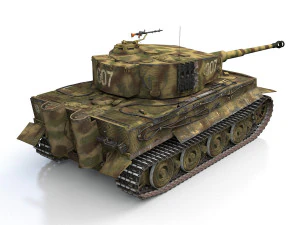 panzer vi - tiger - 007 - late production 3D Model