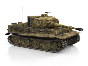 panzer vi - tiger - 007 - late production 3D मॉडल