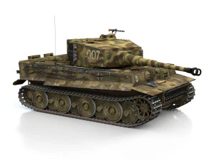 panzer vi - tiger - 007 - late production 3D Model