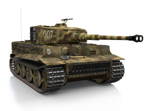 panzer vi - tiger - 007 - late production 3D मॉडल