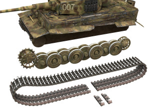 panzer vi - tiger - 007 - late production 3D मॉडल