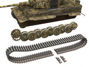 panzer vi - tiger - 007 - late production 3D Model