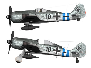 focke wulf - fw190 a8 - black 10 Modelo 3D