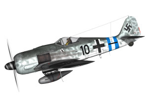 focke wulf - fw190 a8 - black 10 Modelo 3D