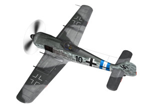 focke wulf - fw190 a8 - black 10 Modelo 3D