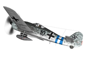 focke wulf - fw190 a8 - black 10 Modelo 3D