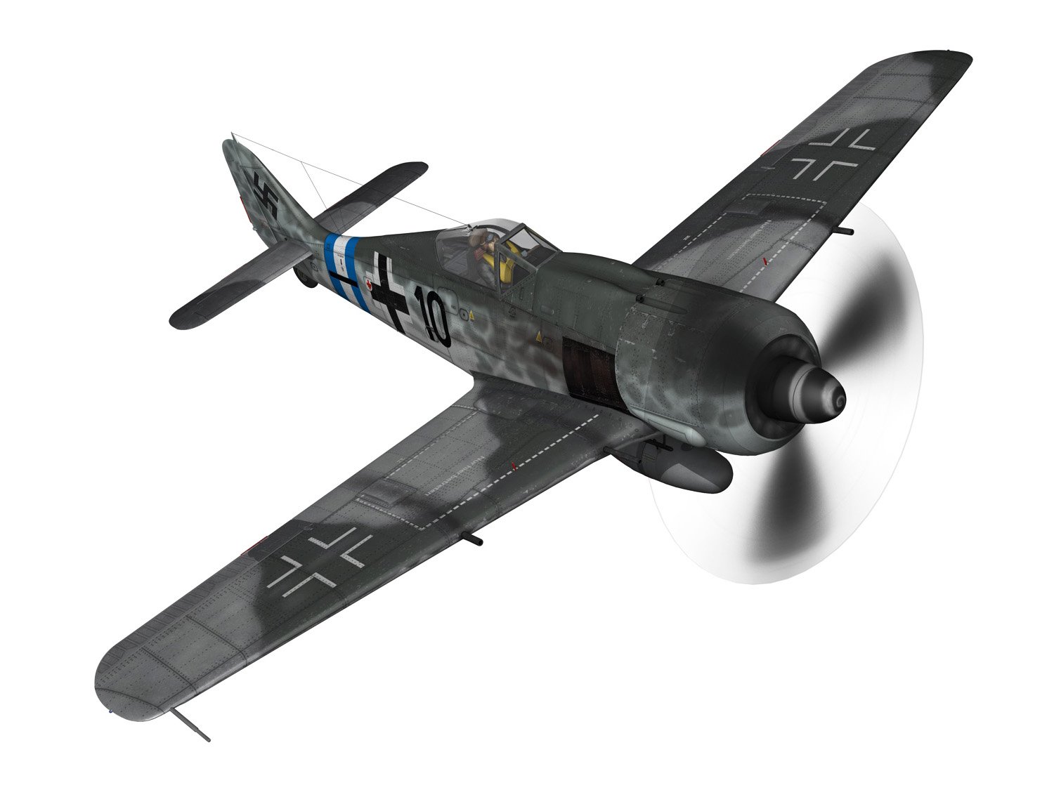 Focke Wulf Fw190 A8 Black 10 3d Model In Fighter 3dexport