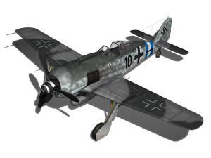 focke wulf - fw190 a8 - black 10 Modelo 3D