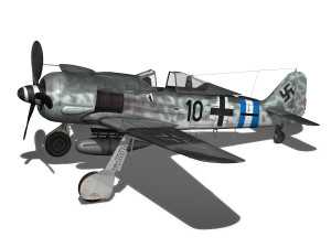 focke wulf - fw190 a8 - black 10 Modelo 3D