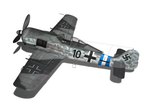 focke wulf - fw190 a8 - black 10 Modelo 3D