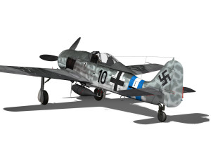 focke wulf - fw190 a8 - black 10 Modelo 3D