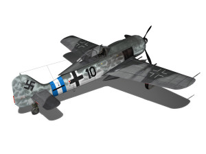 focke wulf - fw190 a8 - black 10 Modelo 3D