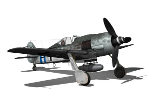 focke wulf - fw190 a8 - black 10 Modelo 3D