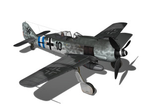 focke wulf - fw190 a8 - black 10 Modelo 3D