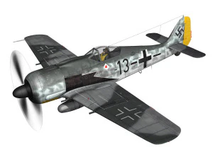 focke wulf - fw190 a8 - black 13 3D Model