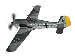 focke wulf - fw190 a8 - black 13 3D Model