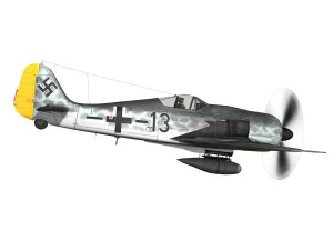 focke wulf - fw190 a8 - black 13 3D Model