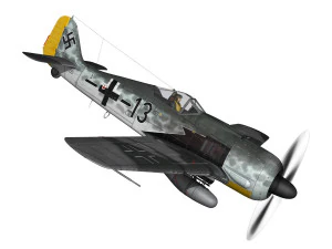 focke wulf - fw190 a8 - black 13 3D Model