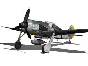 focke wulf - fw190 a8 - black 13 3Dモデル