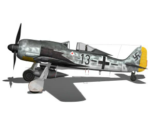 focke wulf - fw190 a8 - black 13 3D Model