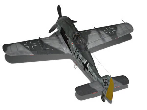 focke wulf - fw190 a8 - black 13 3D Model
