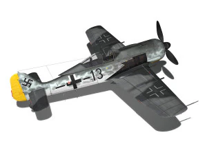 focke wulf - fw190 a8 - black 13 3D Model