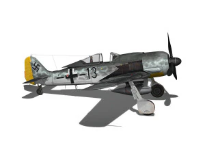 focke wulf - fw190 a8 - black 13 3D Model