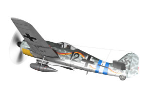 focke wulf - fw190 a8 - black 12 Modelo 3D