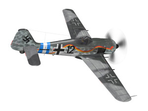 focke wulf - fw190 a8 - black 12 Modelo 3D