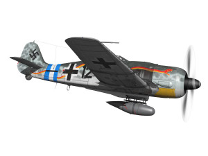 focke wulf - fw190 a8 - black 12 Modelo 3D