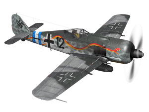 focke wulf - fw190 a8 - black 12 Modelo 3D