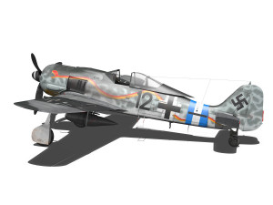 focke wulf - fw190 a8 - black 12 Modelo 3D