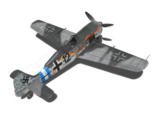 focke wulf - fw190 a8 - black 12 Modelo 3D
