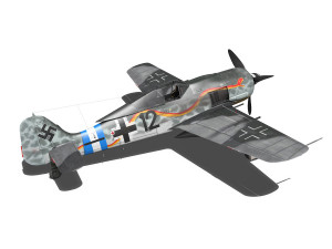 focke wulf - fw190 a8 - black 12 Modelo 3D