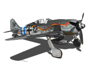 focke wulf - fw190 a8 - black 12 Modelo 3D