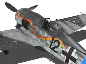 focke wulf - fw190 a8 - black 12 Modelo 3D