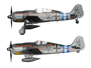 focke wulf - fw190 a8 - black 12 Modelo 3D