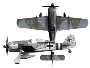 focke wulf - fw190 a-7 - white 20 Model 3D