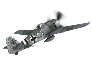 focke wulf - fw190 a-7 - white 20 Model 3D