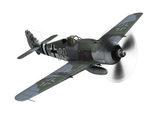 focke wulf - fw190 a-7 - white 20 Model 3D