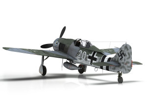 focke wulf - fw190 a-7 - white 20 Model 3D