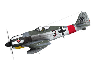 focke wulf - fw190 a7 - black 3 3D Model