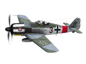 focke wulf - fw190 a7 - black 3 3D Model