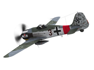 focke wulf - fw190 a7 - black 3 3D Model