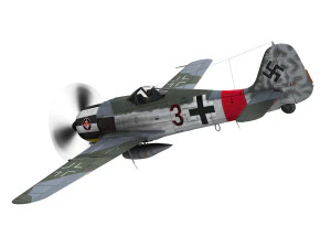 focke wulf - fw190 a7 - black 3 3D Model